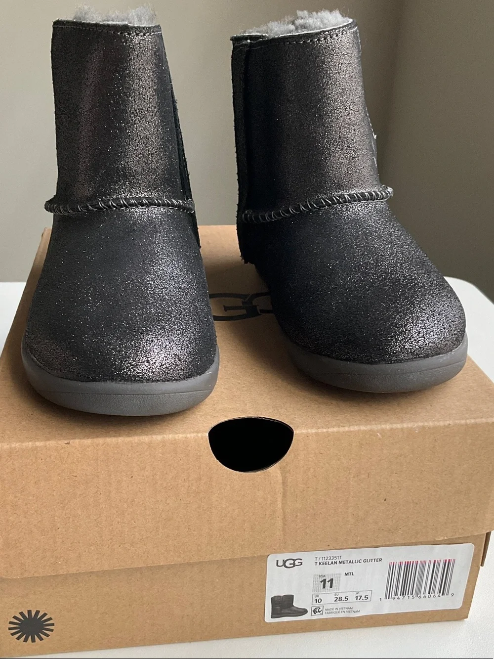 UGG Kids Metallic Glitter Boots - Black